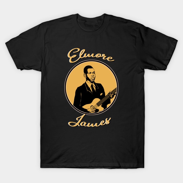 Elmore James (retro style) T-Shirt by Simmerika